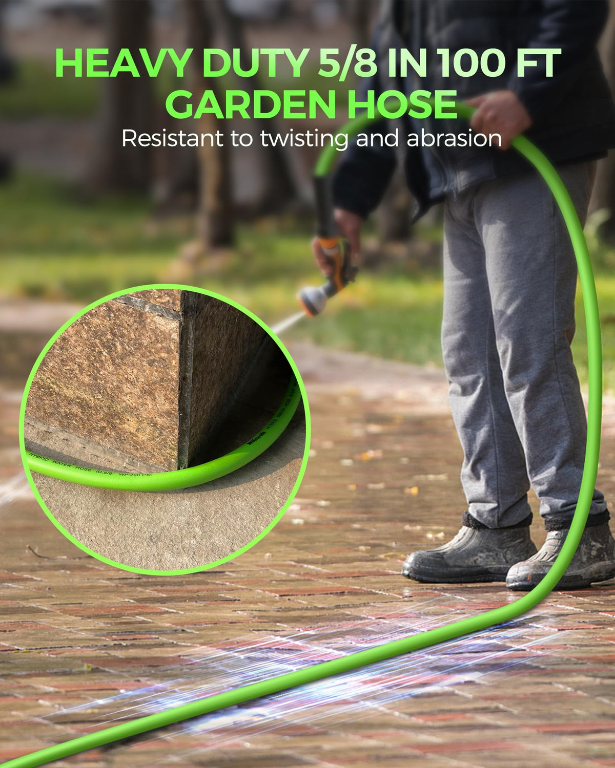 100 FT x 5/8" Heavy Duty Flexible Garden Hose A6051