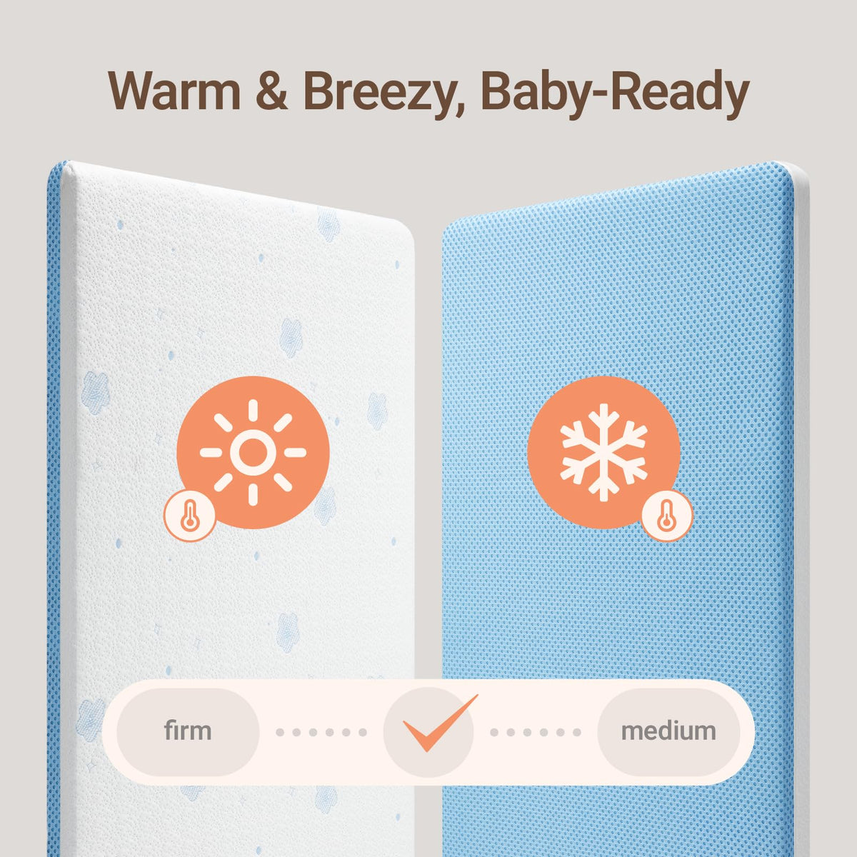 Mini Crib Mattress, 38" x 24" Dual-Sided F701467