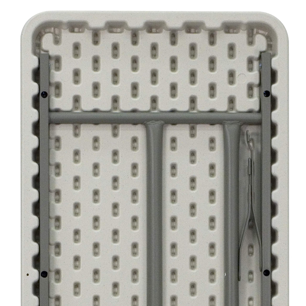 10 Pack 6-Foot Granite White Plastic Folding Training Table J611048