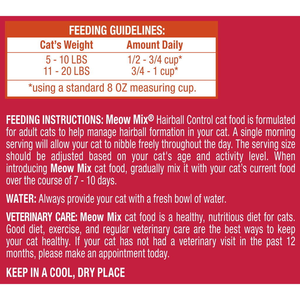 Hairball Control Dry Cat Food, 6.3 Pound Bag A6037