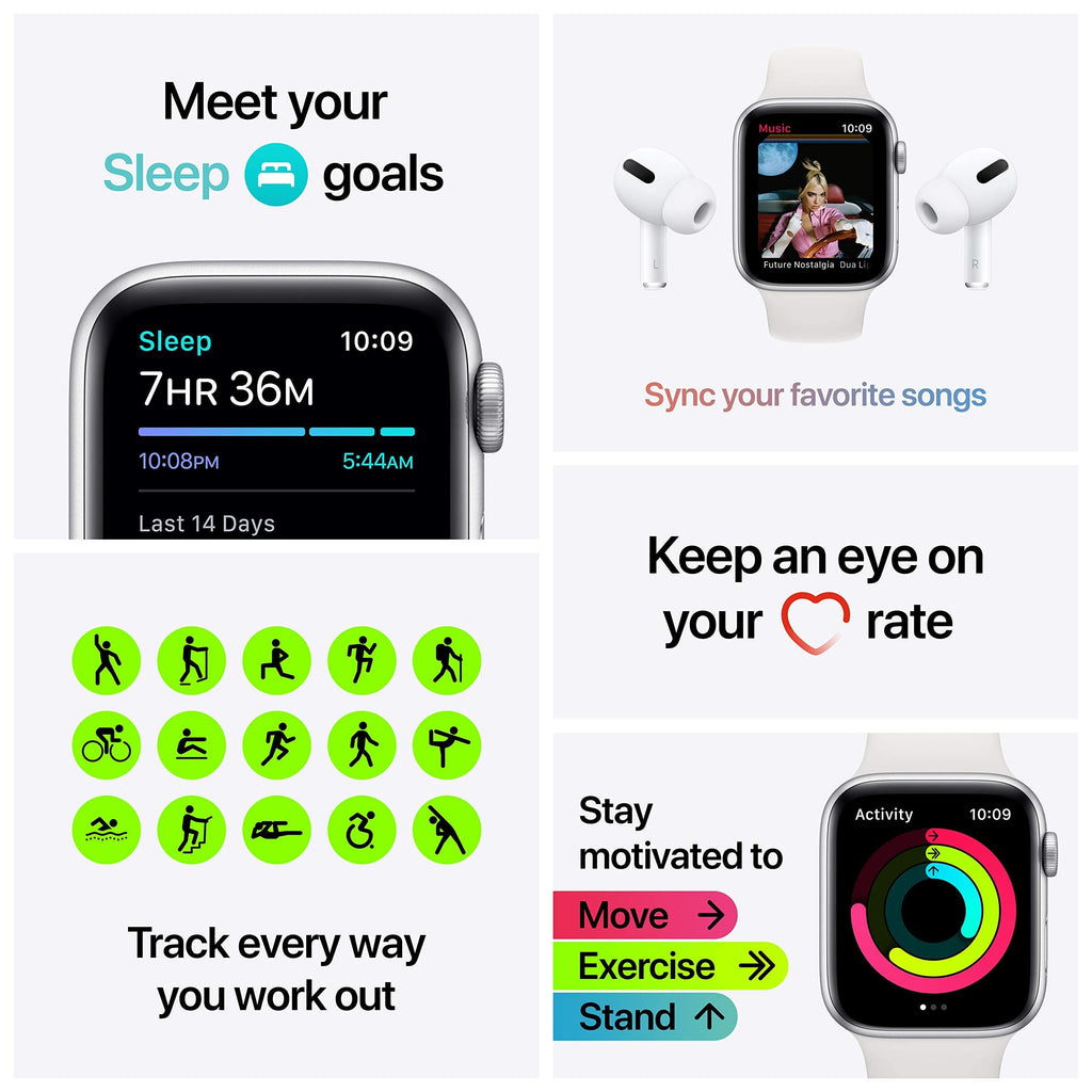 Silver Aluminum Case with White Sport Band Smartwatch Y5622