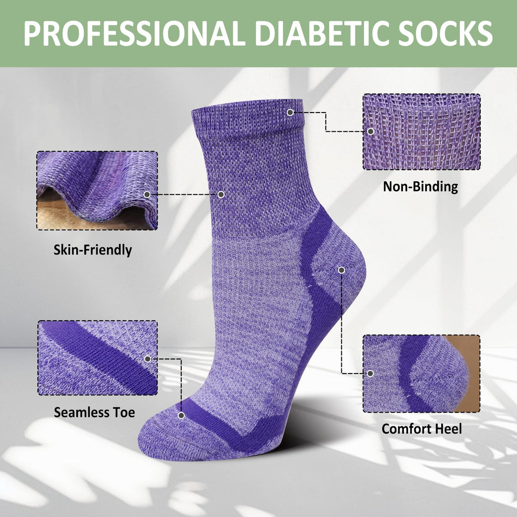 Bamboo Viscose Non-Binding Ankle Socks 5 Pairs H781