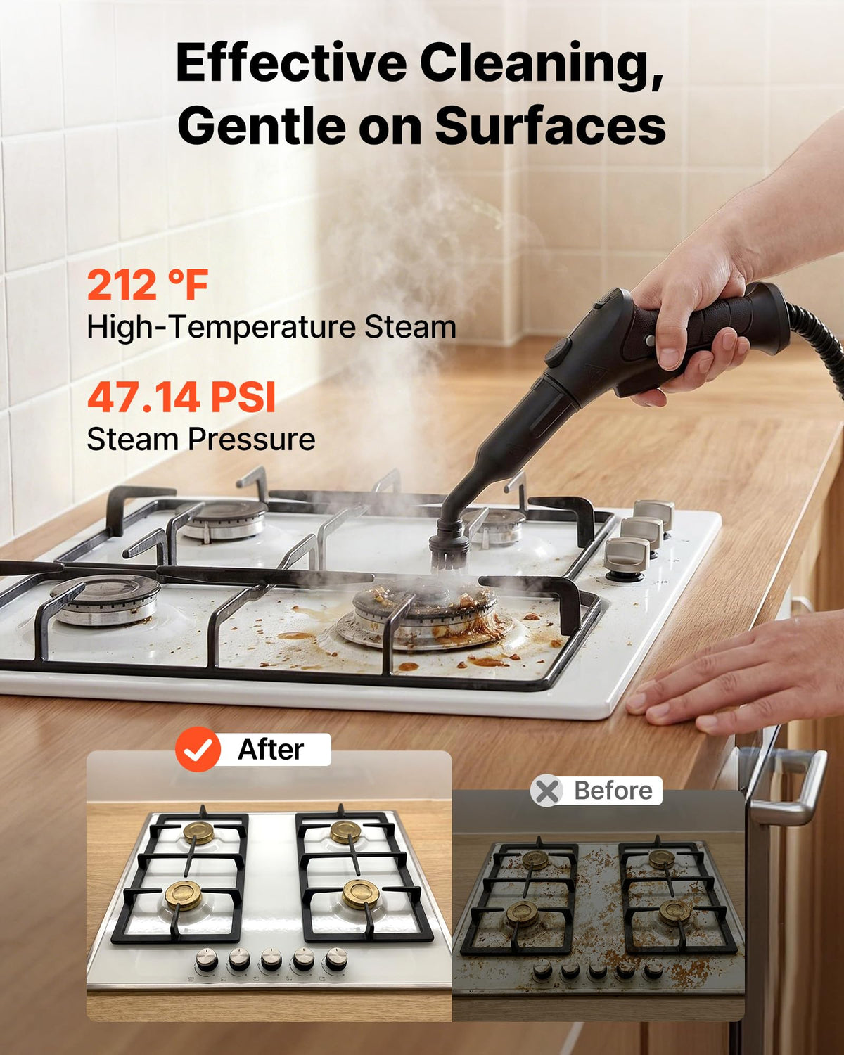 Portable Canister Steam Cleaner with 20 Accessories X18847
