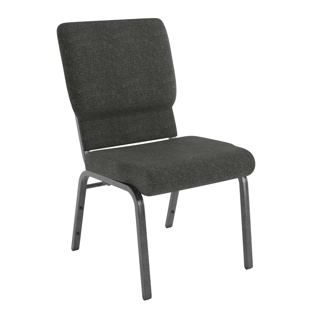 Dark Gray Fabric Stacking Church Chair 4 Pack D566014