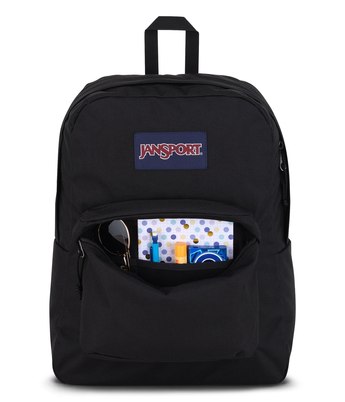Lightweight Black Backpack with 1 Main Compartment J329
