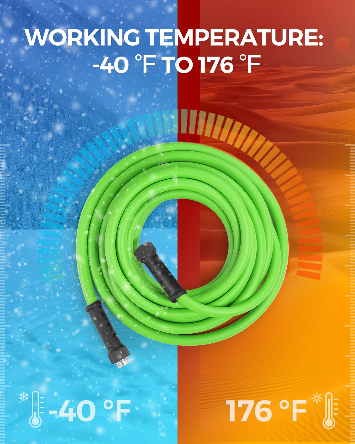 100 FT x 5/8" Heavy Duty Flexible Garden Hose A6051