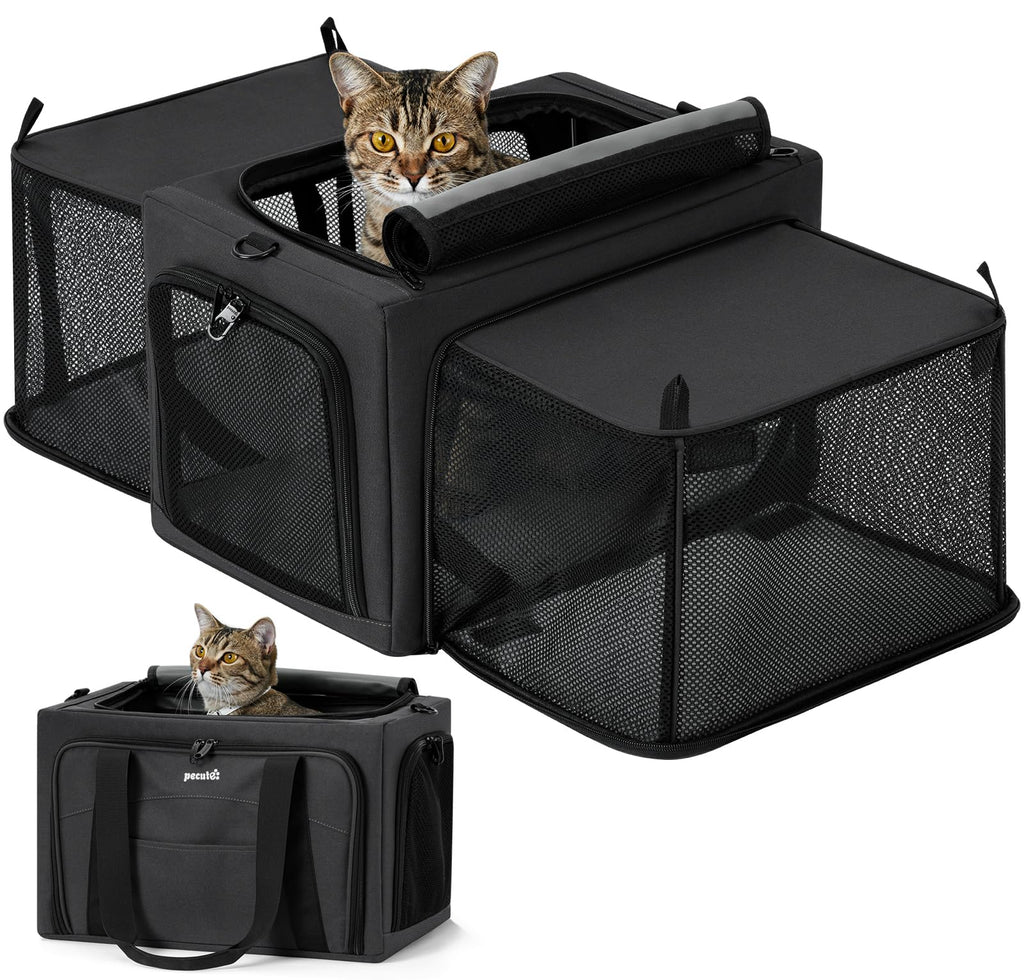 Expandable Dark Gray Cat Carrier T4862