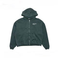 ERD Vintage Wash Minimal Streetwear Zip Hoodie