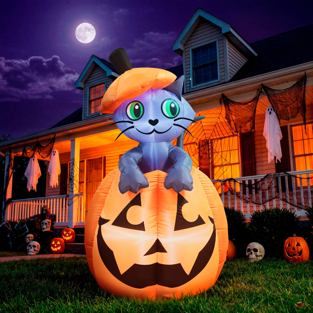 5 FT Animated Pumpkin Inflatable with LEDs B265