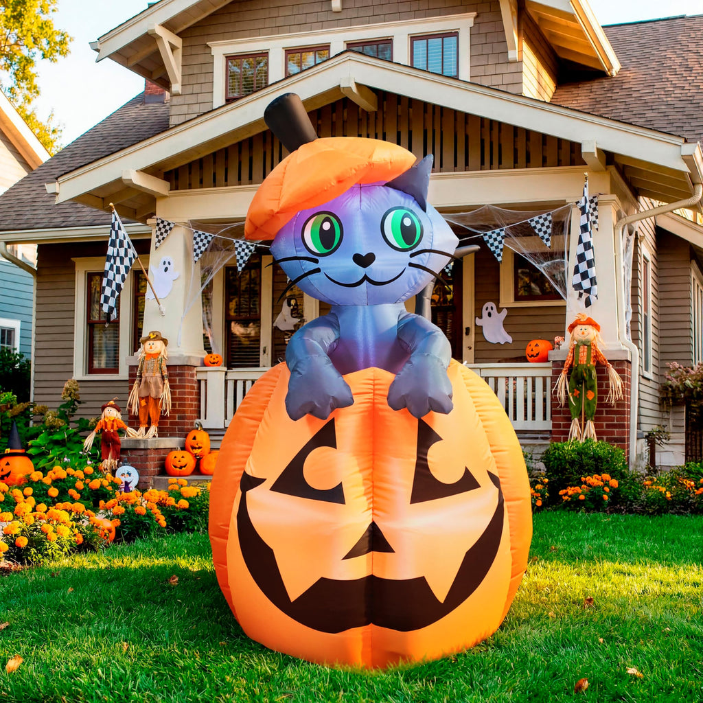 5 FT Animated Pumpkin Inflatable with LEDs B265
