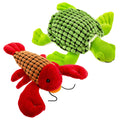 9 Inch Plush Pet Toy Corduroy Sea Creatures with Squeaker and Crinkle U62062