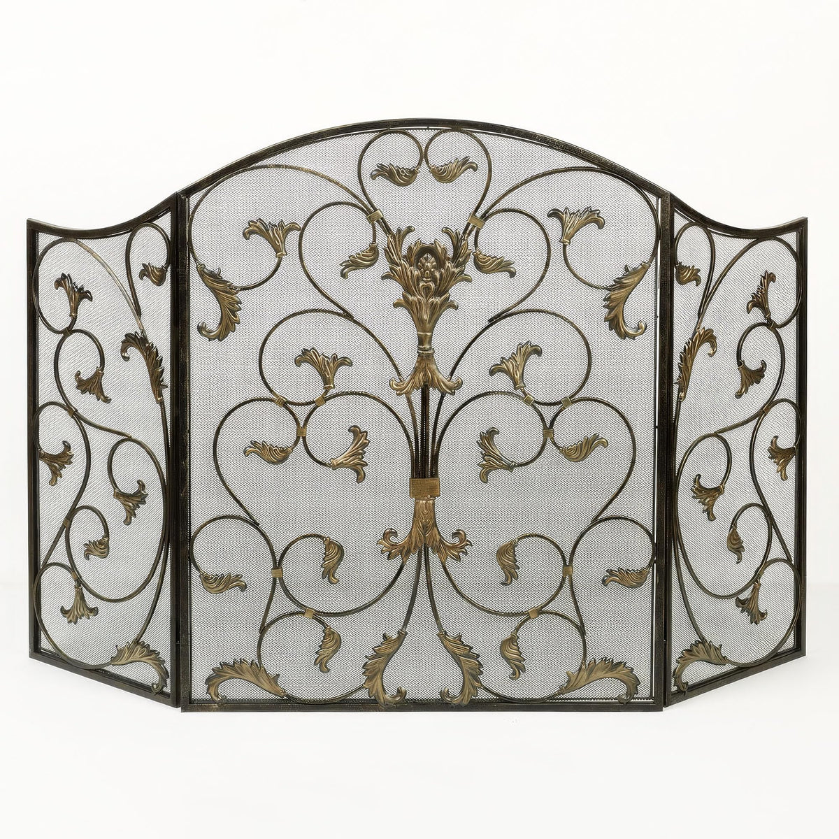 Black Decorative Metal Fireplace Screen H196049