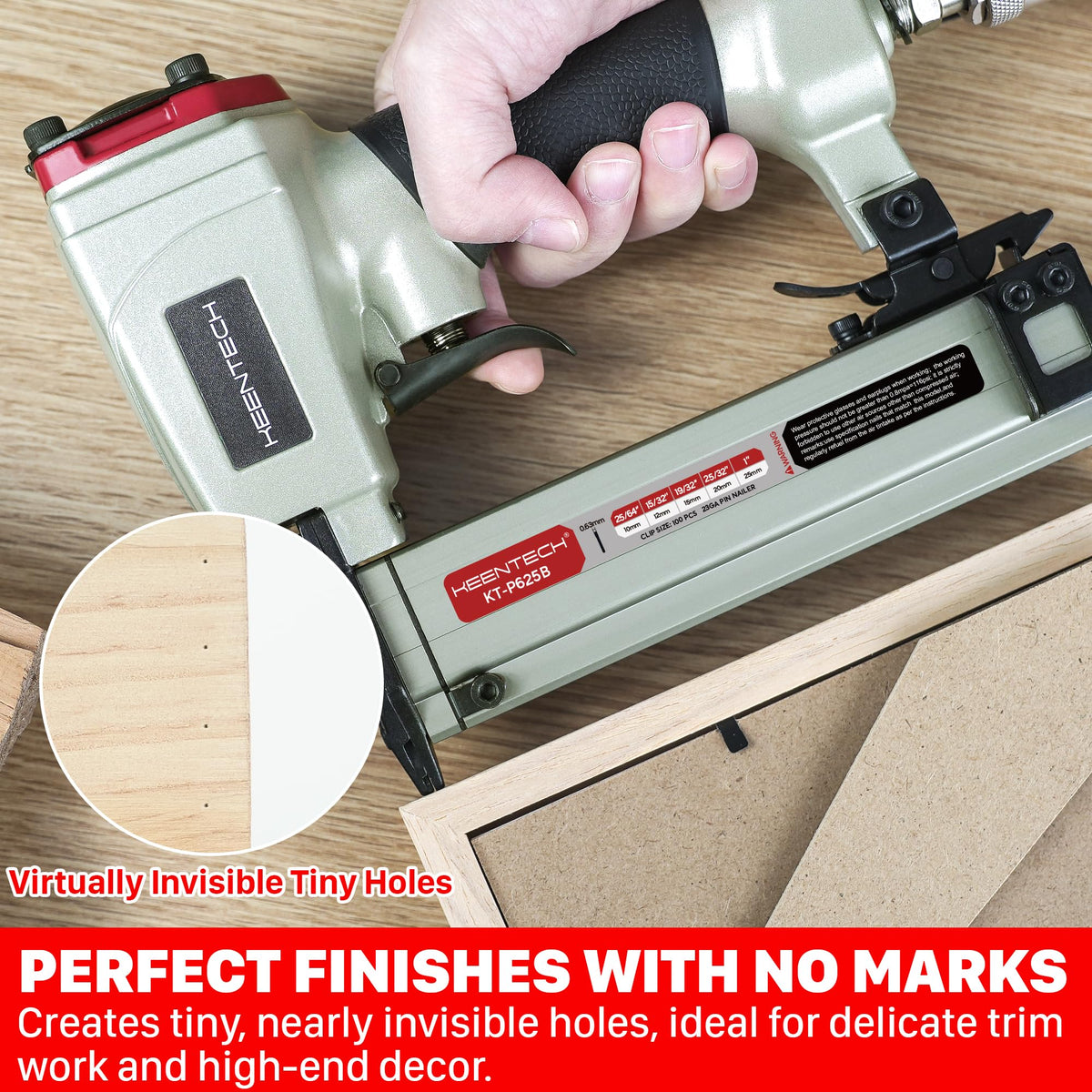 Pneumatic Pin Nailer 23 Gauge with 2160pcs Pin Nails R394194