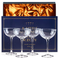 Set of 4 Vintage Crystal Champagne Coupe Glasses W379111